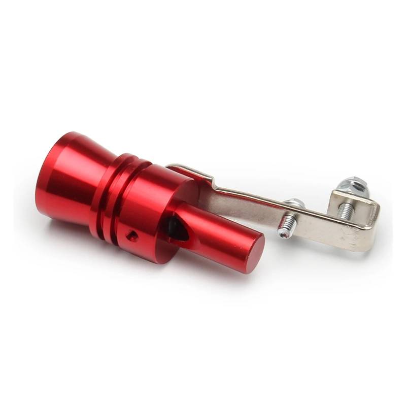 Auto Auspuff Endrohr Universal Aluminium Turbo Sound-Auspuff Schalldämpfer Rohr Pfeife Auto Blow Off Ventil Spitze Simulator Whistler Auspuff Endrohr(Red-M) von LIANGBAOS