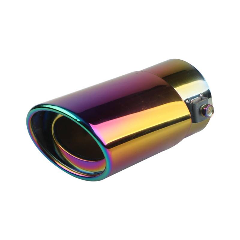 Auto Auspuff Endrohr Universal Auto Auspuff Schalldämpfer Spitze Runde Edelstahl Auto Schwanz Hinten Runde Auspuffrohr Schwanz Schalldämpfer Auspuff Endrohr(D) von LIANGBAOS