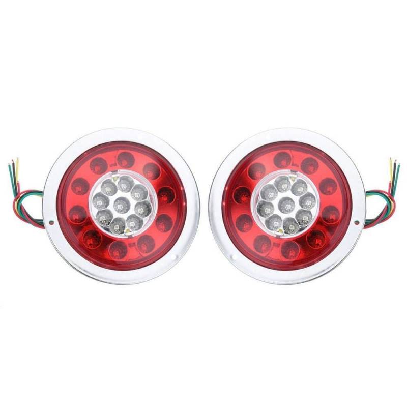 LIANYG Rückleuchten 2 stücke LKW Anhänger LKW Universal Rundkreisbremsanschlag Blinker Rücklicht Rücklichter von LIANYG