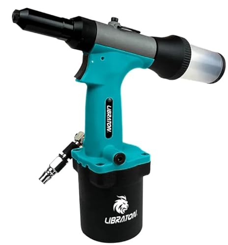 LIBRATON Druckluft Nietpistole, Druckluft Nietzange 2,4 mm, 3,2 mm, 4 mm, 4,8 mm mit 200 Nieten, Professionelle Druckluft Blindnietpistole für Autoreparatur, Selbstansaugendes Design LIBRATON Druckluft Nietpistole, Druckluft Nietzange 2,4 mm, 3,2 mm, 4 mm, 4,8 mm mit 200 Nieten, Professionelle Druckluft Blindnietpistole für Autoreparatur, Selbstansaugendes Design von LIBRATON