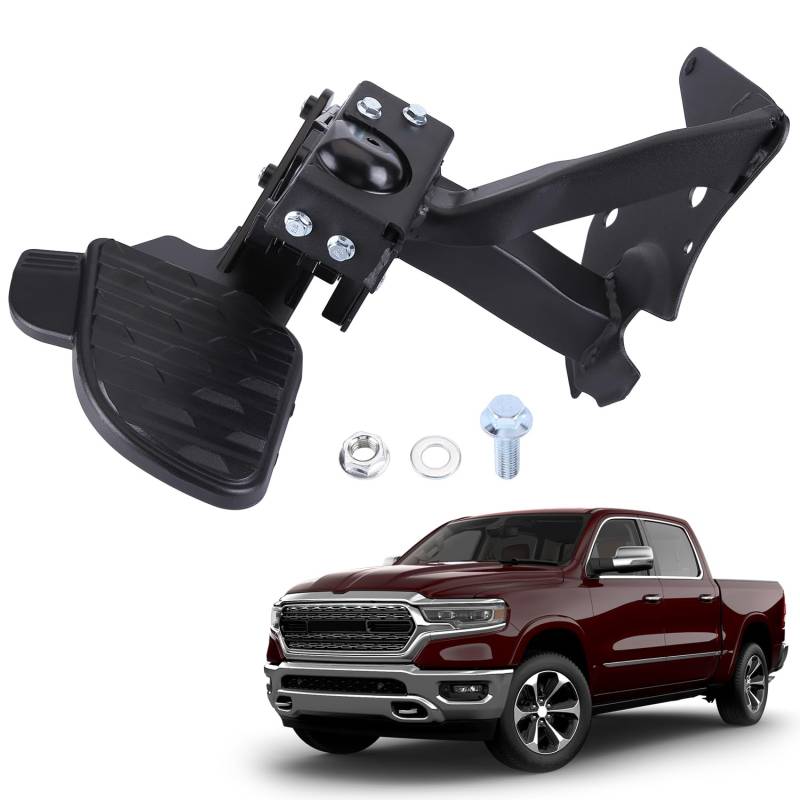 LICHENGTAI 82215289AG Hintere Bettstufe Einziehbare Stoßstange kompatibel mit Dodge Ram 1500 DT 2019-2021 Bumper Step BedStep Heckklappenstufe von LICHENGTAI