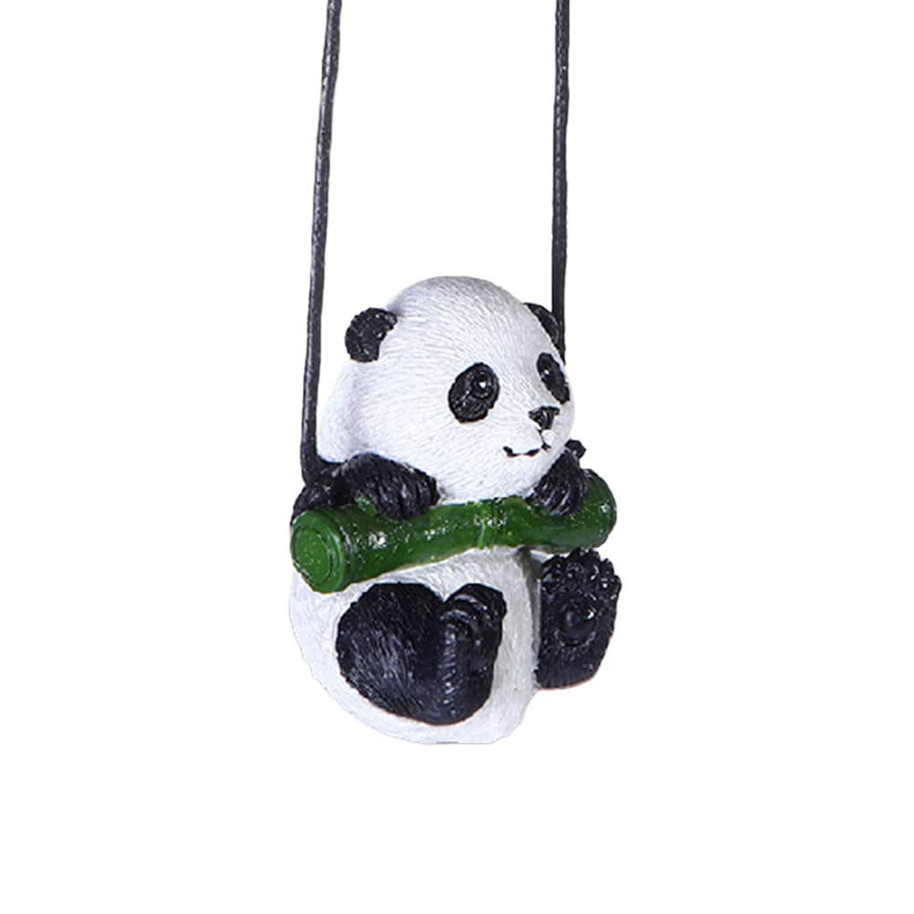 LICHENGTAI Auto Anhänger Autospiegel Anhänger Lustige Panda Hanging Dekoration Auto Hängezubehör Rückspiegel Ornament Innendekoration für Damen und Herren von LICHENGTAI