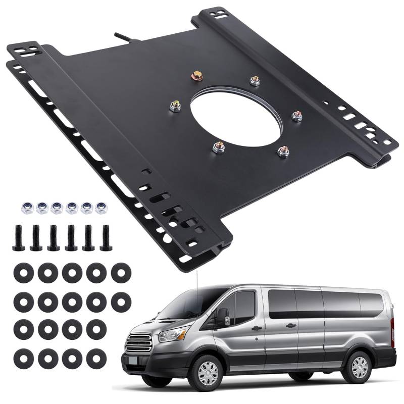 LICHENGTAI Drehkonsole Drehadapter Drehteller für Sprinter 2007–2018, für Ford Transit 2014–2021, FTP004 Schwenkbare Konsole für die Beifahrerseite 360°drehbar von LICHENGTAI