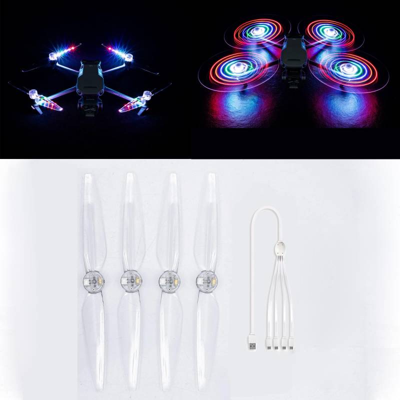 LICHIFIT Propeller mit LED-Leuchten Für DJI Mavic 3 Pro/Classic/Cine Drohne - Flash Paddles Blade Light Emitting Props Nachtflug Zubehör von LICHIFIT