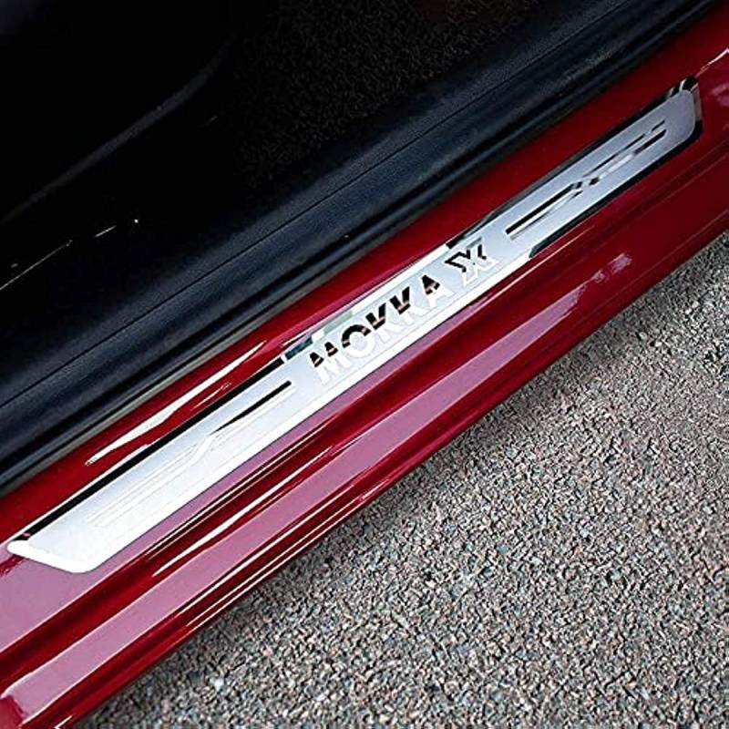 LICHOO 4 Stück Edelstahl Auto Einstiegsleisten für Opel Mokka X 2013-2020, Willkommen Pedal Einstiegsleisten Styling Dekoration Zubehör von LICHOO