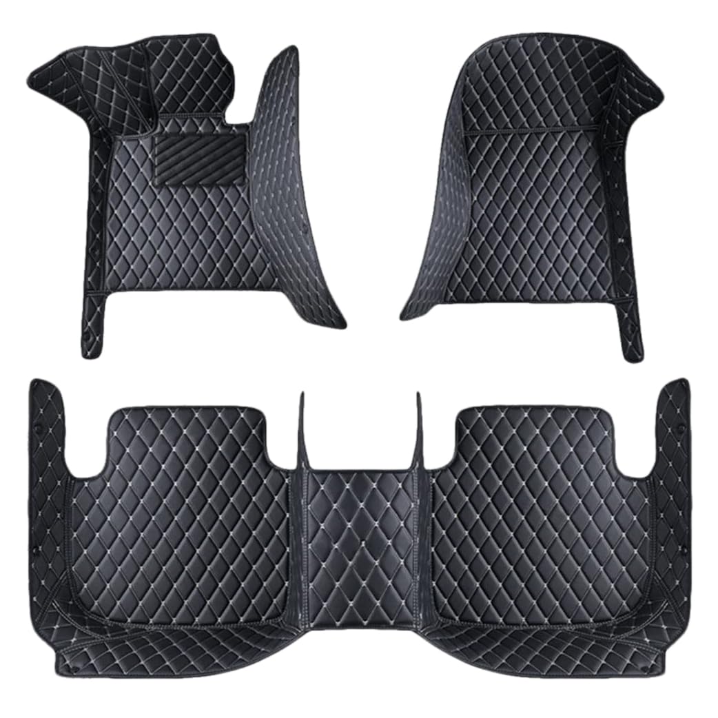 Auto Fußmatten Set für Porsche 911 (996) 1998 1999 2000-2004 LHD, Leder Autoteppich Allwetter wasserdichte rutschfeste Anpassen Auto Fussmatten Set, Auto Bodenmatte Schützen,C Black beige von LICOME