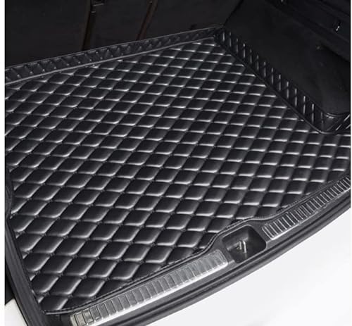 Auto Leder Kofferraummatten für Mazda CX-30 2019-2024, Custom Kofferraumwanne Wasserdicht Kratzfest Cargo Teppich rutschfest Kofferraum Schutzmatten Zubehör,A Black von LICOME