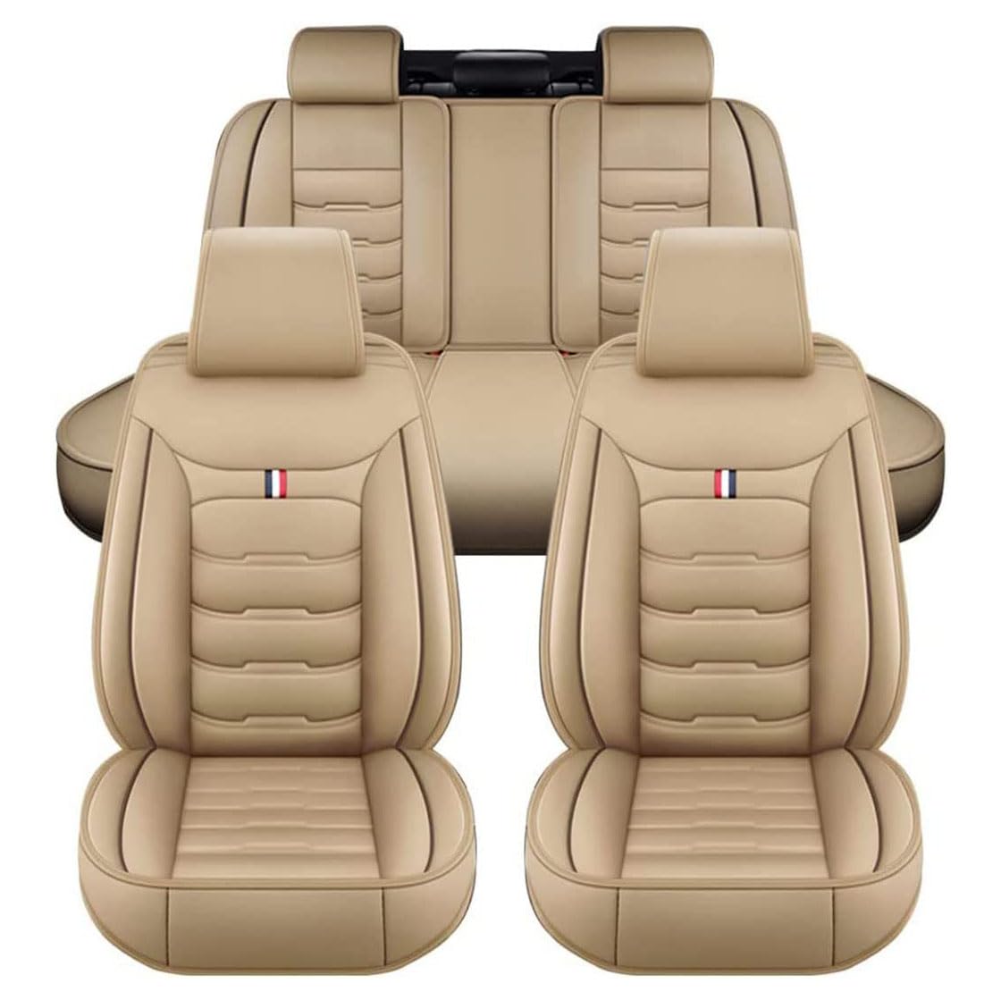LICOME Auto Sitzbezüge für VW Golf VII 7/Golf 7 GTE/Golf GTD 2011-2020, Leder Autositzbezüge Sets, 5 Sitzer Schonbezüge Sitzschoner Vorne Hinten Wasserdicht Sitzauflage Accessories,A Beige LICOME Auto Sitzbezüge für VW Golf VII 7/Golf 7 GTE/Golf GTD 2011-2020, Leder Autositzbezüge Sets, 5 Sitzer Schonbezüge Sitzschoner Vorne Hinten Wasserdicht Sitzauflage Accessories,A Beige von LICOME