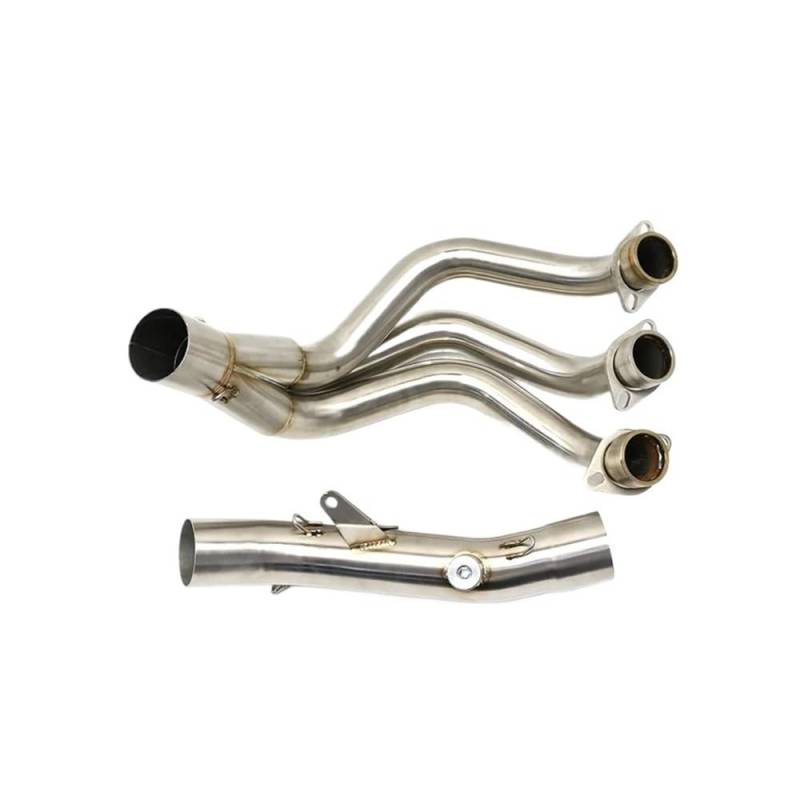 Auspuff Verbindungsrohr 51mm Slip On Front Header Rohr Verbinden Auspuff Link Rohr Mitte Für MT09 MT-09 FZ09 FZ-09 Ohne Schalldämpfer Flucht von LIDWF