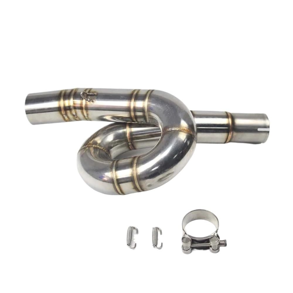 Auspuff Verbindungsrohr Für 300 Edelstahl Motorrad Auspuff Mitte Verbinden Link Rohr Silp auf 51mm Schalldämpfer Flucht(Color c) von LIDWF