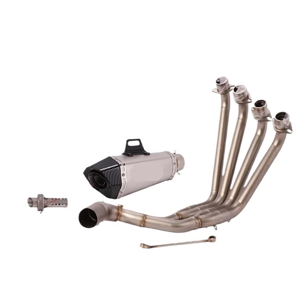 Auspuff Verbindungsrohr Für CB650F CB650R CBR650 CBR650F 2014-2022 Motorradauspuff Volle Front Mid Link Pipe Escape 51mm Moto Schalldämpfer(Color c) von LIDWF