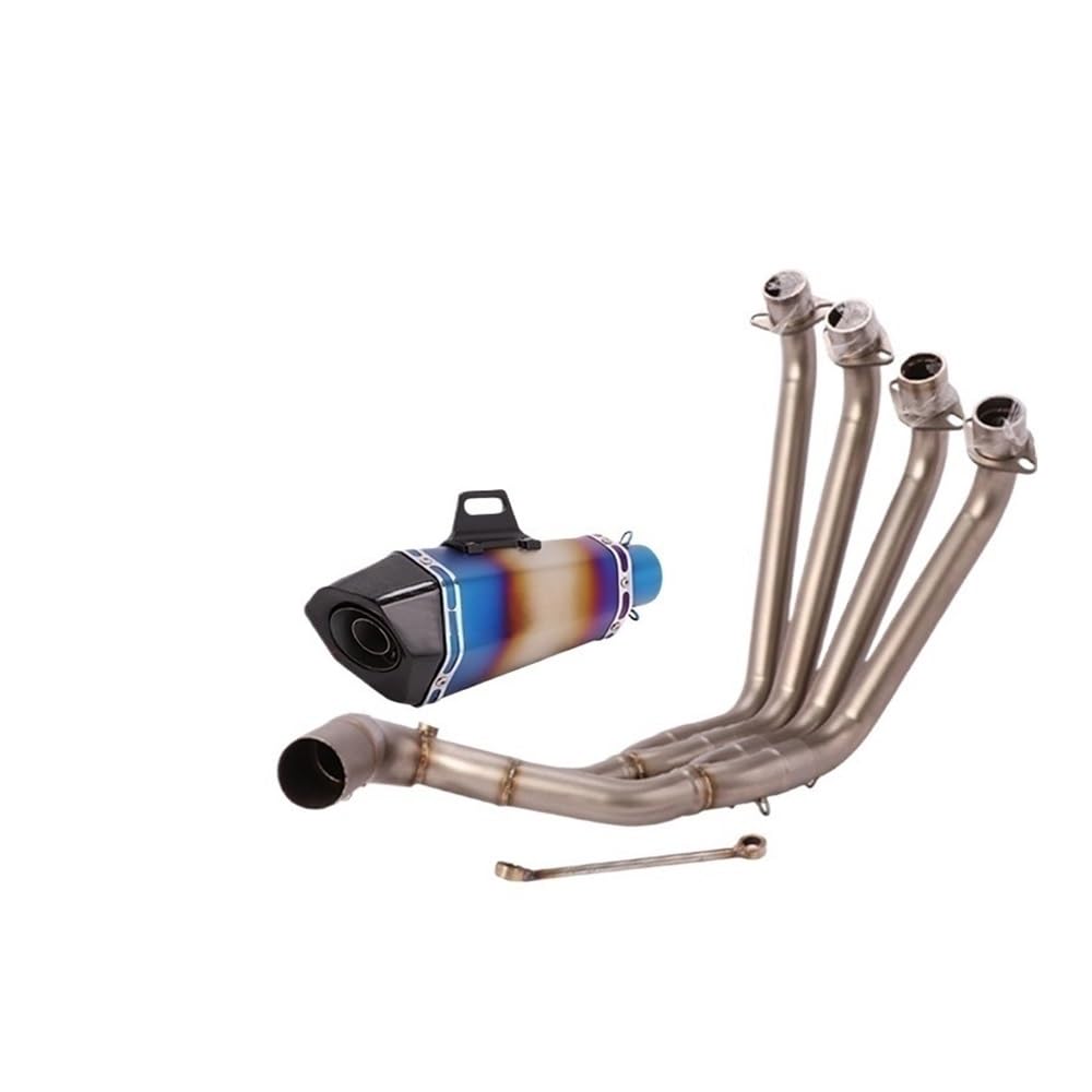 Auspuff Verbindungsrohr Für CB650F CB650R CBR650 CBR650F 2014-2022 Motorradauspuff Volle Front Mid Link Pipe Escape 51mm Moto Schalldämpfer(Color j) von LIDWF