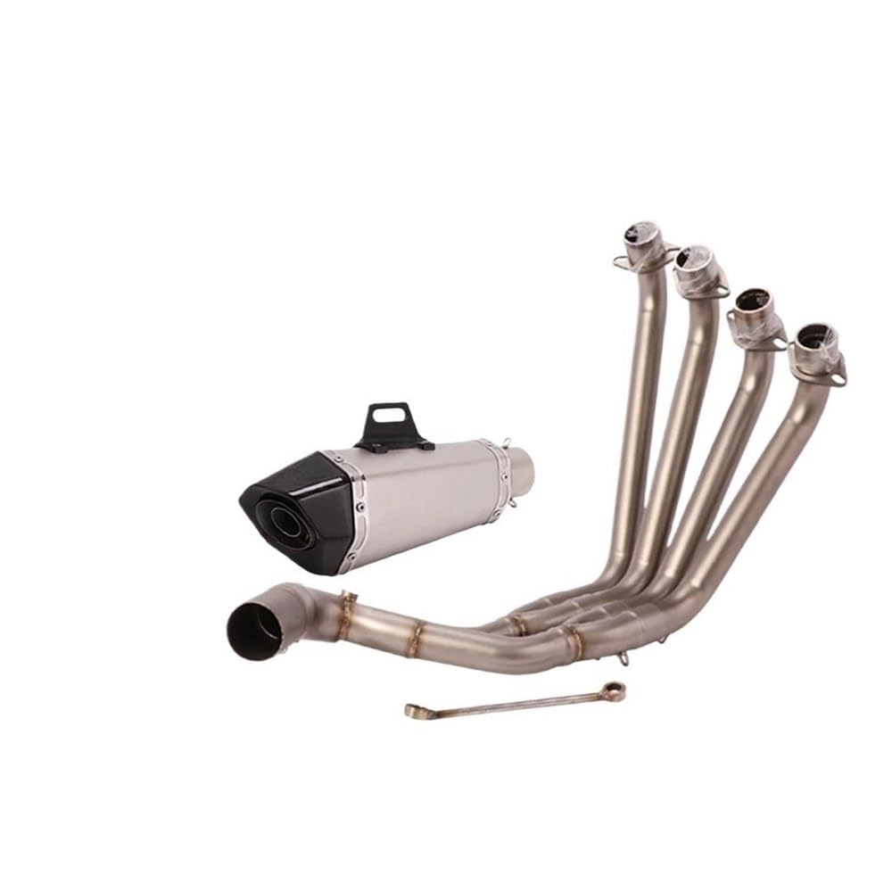 Auspuff Verbindungsrohr Für CB650F CB650R CBR650 CBR650F 2014-2022 Motorradauspuff Volle Front Mid Link Pipe Escape 51mm Moto Schalldämpfer(Color w) von LIDWF