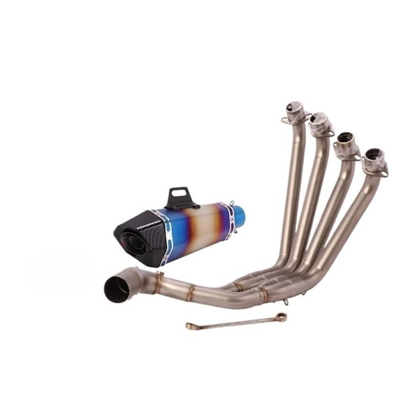 Auspuff Verbindungsrohr Für CB650F CB650R CBR650 CBR650F 2014-2022 Motorradauspuff Volle Front Mid Link Pipe Escape 51mm Moto Schalldämpfer(Color z) von LIDWF