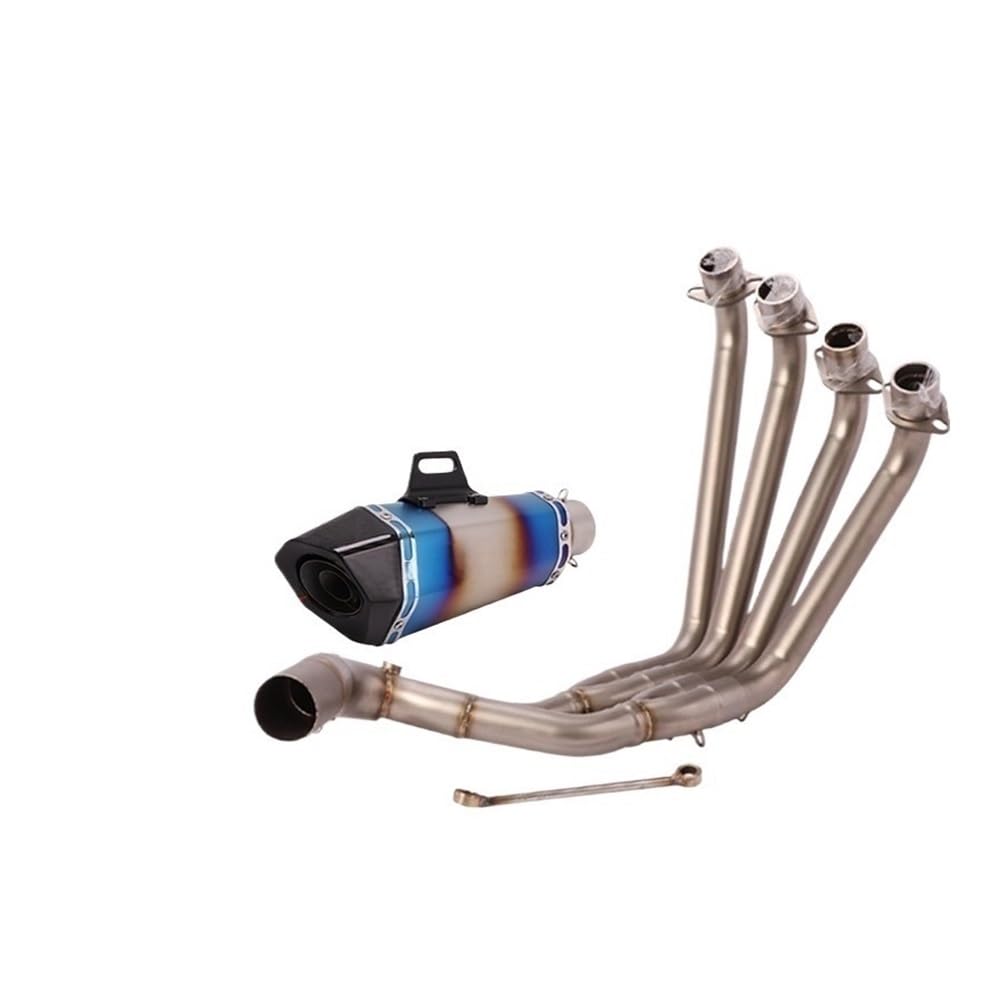 Auspuff Verbindungsrohr Für CB650F CB650R CBR650 CBR650F 2014-2022 Motorradauspuff Volle Front Mid Link Pipe Escape 51mm Moto Schalldämpfer(NO Logo) von LIDWF