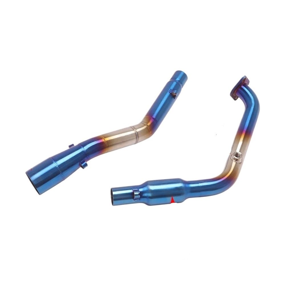 Auspuff Verbindungsrohr Motorrad Auspuffrohr Flucht Slip Auf Für YZF R15 R125 V3 V4 YZF-R15 MT-15 2020-2023 Schalldämpfer Vorne Mitte Link Rohr(Type A) von LIDWF
