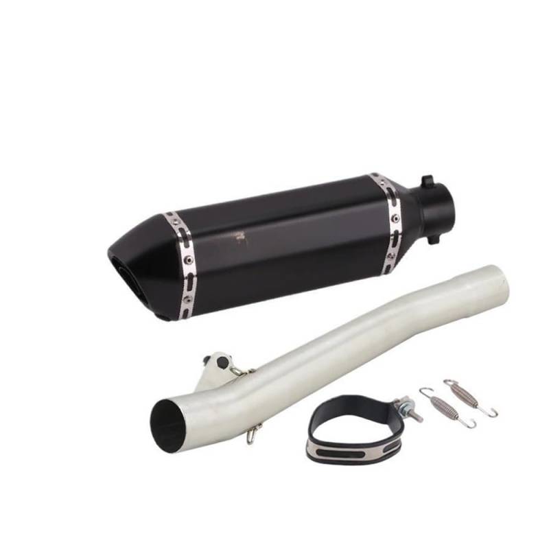 Auspuff Verbindungsrohr Motorradauspuff Mittelverbindungsrohr Verbinden 50,8 MM Carbonfaser-Schalldämpfer Escape Moto Slip Für Ba&ndit GSF600 600 1995-2006(A-with Laser) von LIDWF