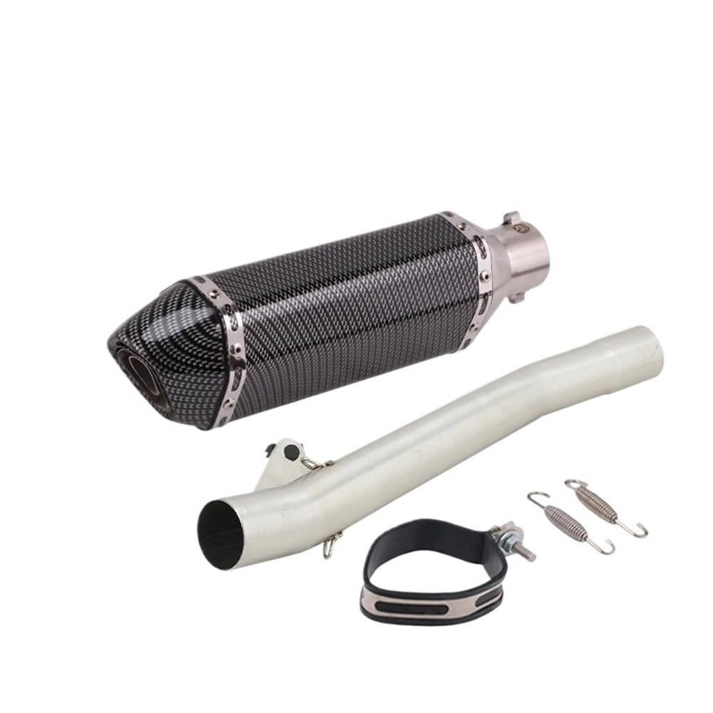 Auspuff Verbindungsrohr Motorradauspuff Mittelverbindungsrohr Verbinden 50,8 MM Carbonfaser-Schalldämpfer Escape Moto Slip Für Ba&ndit GSF600 600 1995-2006(B-No Laser) von LIDWF