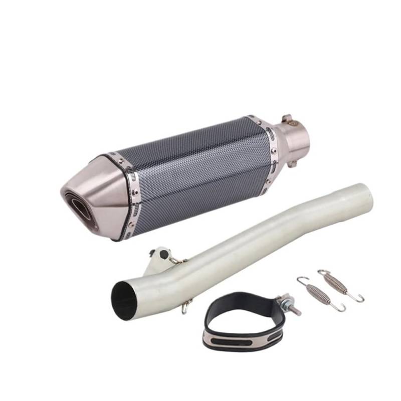 Auspuff Verbindungsrohr Motorradauspuff Mittelverbindungsrohr Verbinden 50,8 MM Carbonfaser-Schalldämpfer Escape Moto Slip Für Ba&ndit GSF600 600 1995-2006(C-No Laser) von LIDWF