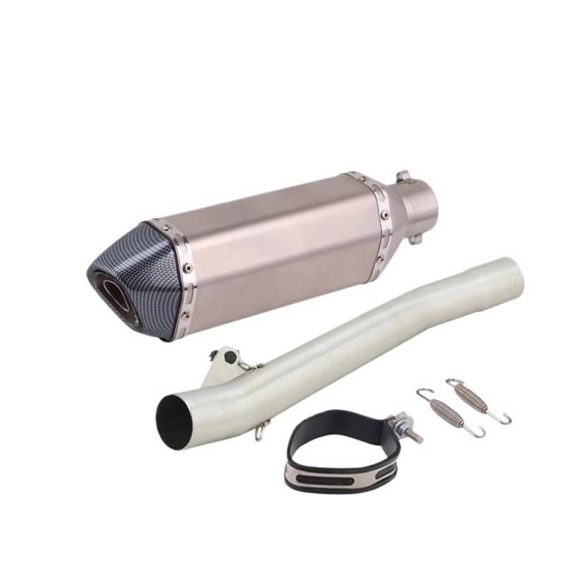 Auspuff Verbindungsrohr Motorradauspuff Mittelverbindungsrohr Verbinden 50,8 MM Carbonfaser-Schalldämpfer Escape Moto Slip Für Ba&ndit GSF600 600 1995-2006(D-No Laser) von LIDWF