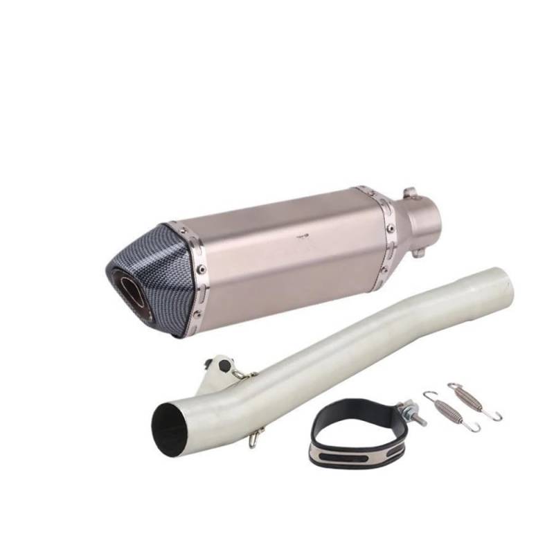 Auspuff Verbindungsrohr Motorradauspuff Mittelverbindungsrohr Verbinden 50,8 MM Carbonfaser-Schalldämpfer Escape Moto Slip Für Ba&ndit GSF600 600 1995-2006(D-with Laser) von LIDWF