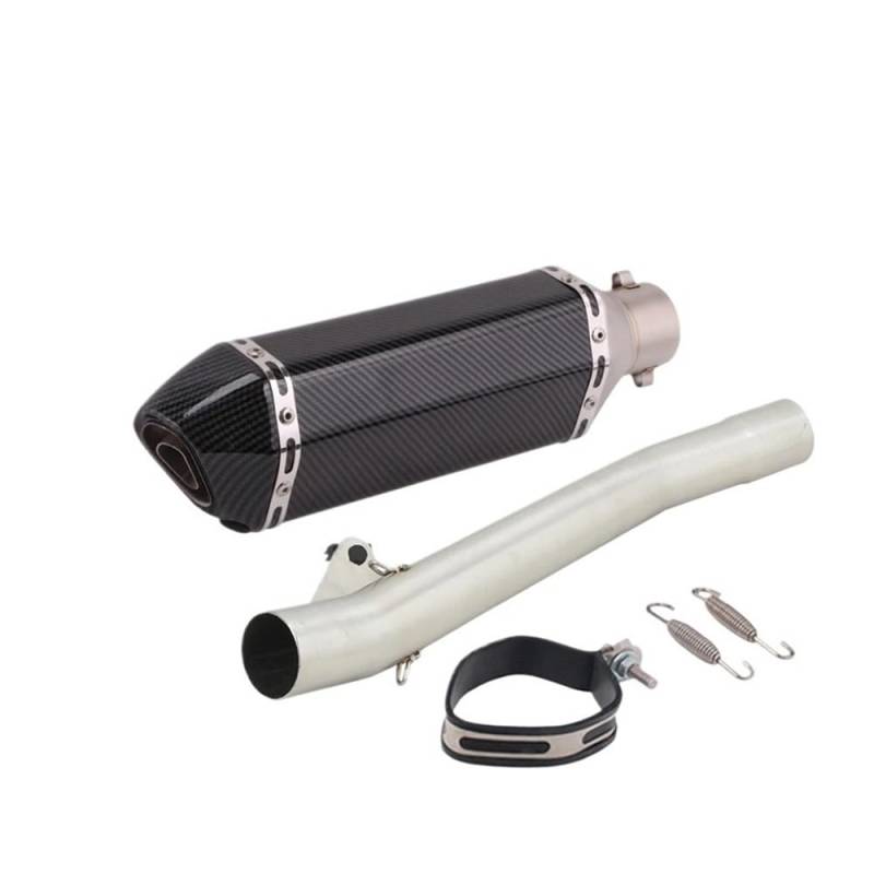 Auspuff Verbindungsrohr Motorradauspuff Mittelverbindungsrohr Verbinden 50,8 MM Carbonfaser-Schalldämpfer Escape Moto Slip Für Ba&ndit GSF600 600 1995-2006(E-No Laser) von LIDWF