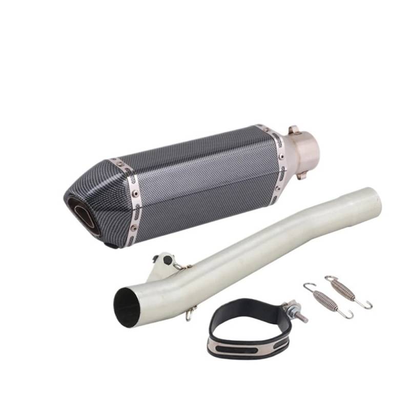 Auspuff Verbindungsrohr Motorradauspuff Mittelverbindungsrohr Verbinden 50,8 MM Carbonfaser-Schalldämpfer Escape Moto Slip Für Ba&ndit GSF600 600 1995-2006(F-No Laser) von LIDWF