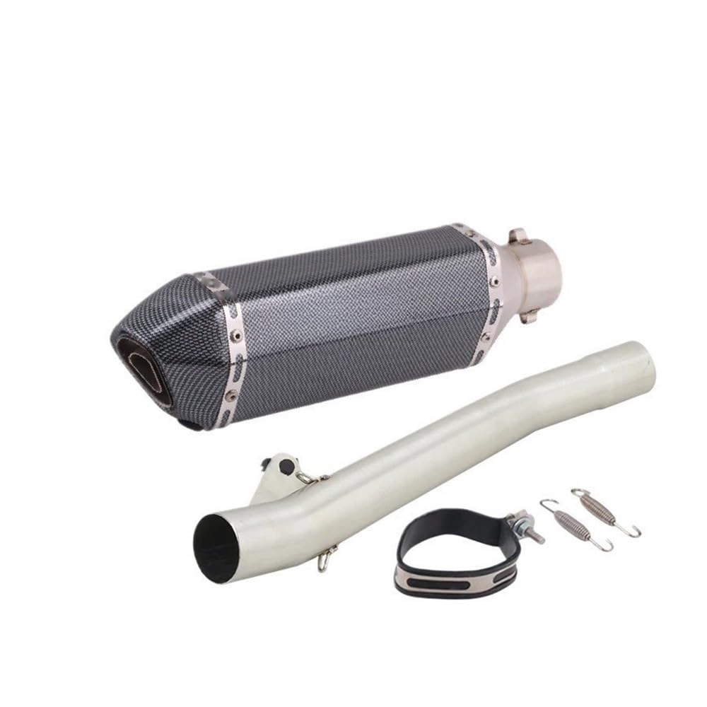 Auspuff Verbindungsrohr Motorradauspuff Mittelverbindungsrohr Verbinden 50,8 MM Carbonfaser-Schalldämpfer Escape Moto Slip Für Ba&ndit GSF600 600 1995-2006(F-with Laser) von LIDWF
