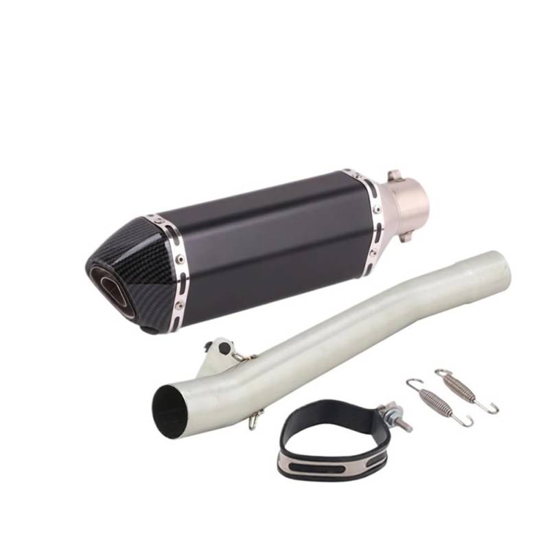 Auspuff Verbindungsrohr Motorradauspuff Mittelverbindungsrohr Verbinden 50,8 MM Carbonfaser-Schalldämpfer Escape Moto Slip Für Ba&ndit GSF600 600 1995-2006(G-No Laser) von LIDWF