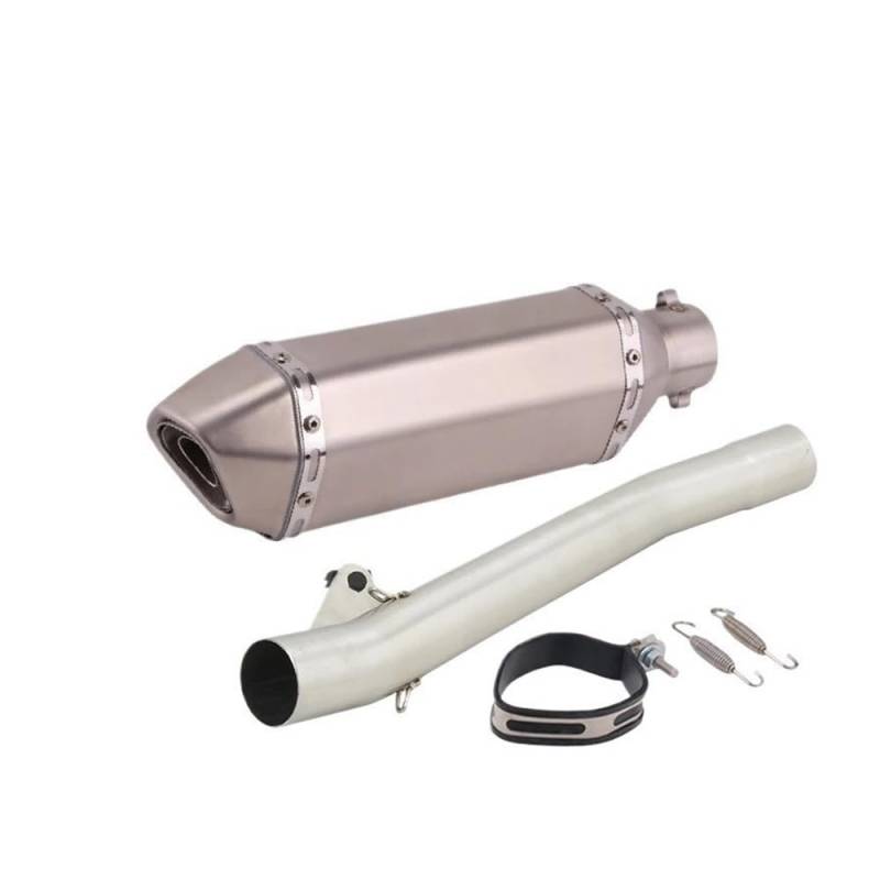 Auspuff Verbindungsrohr Motorradauspuff Mittelverbindungsrohr Verbinden 50,8 MM Carbonfaser-Schalldämpfer Escape Moto Slip Für Ba&ndit GSF600 600 1995-2006(H-with Laser) von LIDWF