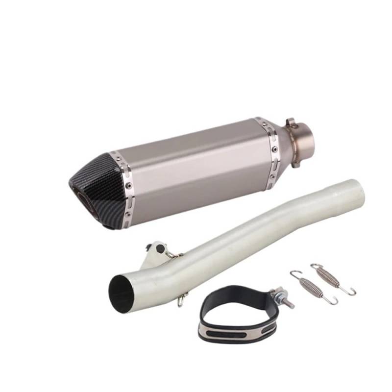 Auspuff Verbindungsrohr Motorradauspuff Mittelverbindungsrohr Verbinden 50,8 MM Carbonfaser-Schalldämpfer Escape Moto Slip Für Ba&ndit GSF600 600 1995-2006(I-No Laser) von LIDWF