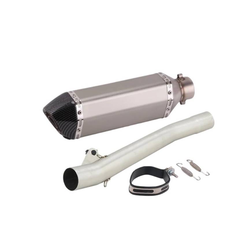 Auspuff Verbindungsrohr Motorradauspuff Mittelverbindungsrohr Verbinden 50,8 MM Carbonfaser-Schalldämpfer Escape Moto Slip Für Ba&ndit GSF600 600 1995-2006(I-with Laser) von LIDWF