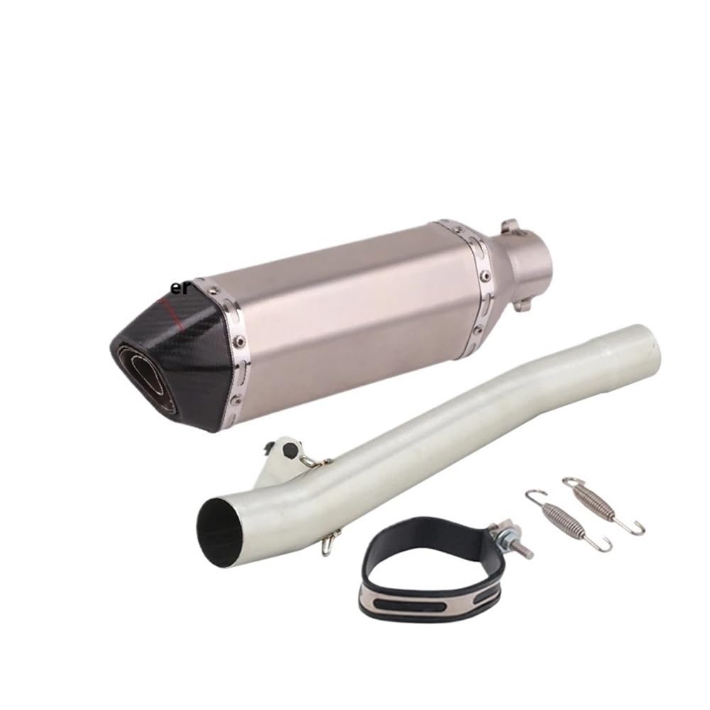 Auspuff Verbindungsrohr Motorradauspuff Mittelverbindungsrohr Verbinden 50,8 MM Carbonfaser-Schalldämpfer Escape Moto Slip Für Ba&ndit GSF600 600 1995-2006(K-No Laser) von LIDWF