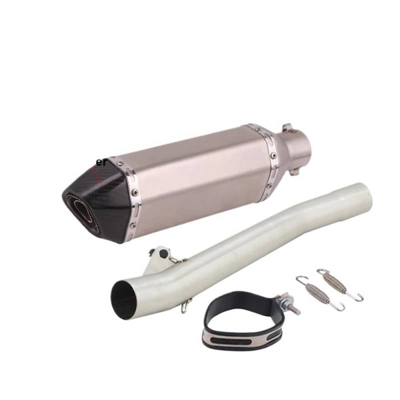 Auspuff Verbindungsrohr Motorradauspuff Mittelverbindungsrohr Verbinden 50,8 MM Carbonfaser-Schalldämpfer Escape Moto Slip Für Ba&ndit GSF600 600 1995-2006(K-No Laser) von LIDWF