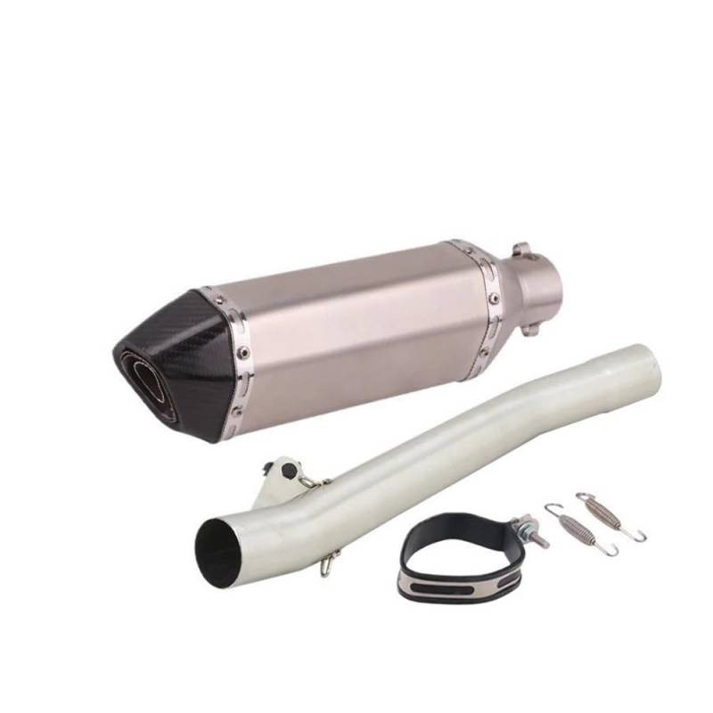 Auspuff Verbindungsrohr Motorradauspuff Mittelverbindungsrohr Verbinden 50,8 MM Carbonfaser-Schalldämpfer Escape Moto Slip Für Ba&ndit GSF600 600 1995-2006(K-with Laser) von LIDWF