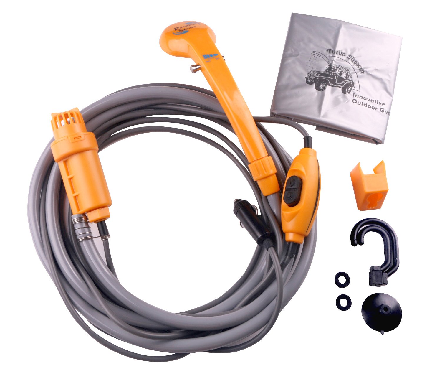 LIEBMAYA 12V Zigarrettanzündung Buchse Outdoor Campingdusche mit Tauchpumpe für Auto Kfz Wohnwagen Wohnmobil Caravan Gelb LIEBMAYA 12V Zigarrettanzündung Buchse Outdoor Campingdusche mit Tauchpumpe für Auto Kfz Wohnwagen Wohnmobil Caravan Gelb von LIEBMAYA