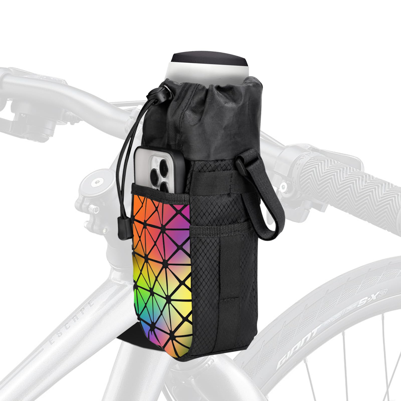 LIFEDYLUK Fahrrad Flaschentasche 4,5L, Flaschentasche Fahrrad Lenker, Reflektierend lsoliert Fahrradtasche, Wasserdicht Dauerhaftigkeit Wasserflaschen Halter Tasche für Wasserflasche von LIFEDYLUK