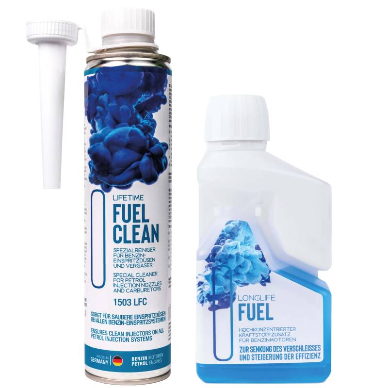 LIFETIME Benzin Einspritzdüsen Reiniger Bundle - Benzin Injektor & Ventil Reiniger Plus Motorsystemreiniger Additiv Bundle – Benzin Additiv Kur für 6 Tankfüllungen von LIFETIME