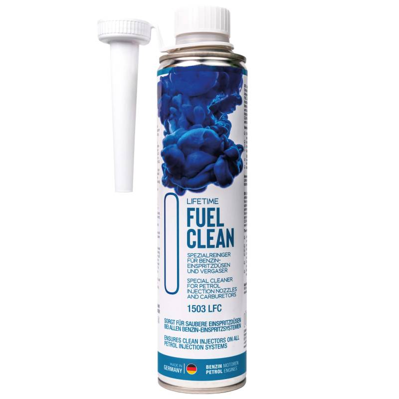 LIFETIME Fuel CLEAN - hochkonzentrierter Injektoren Reiniger Benzin | Vergaser Reiniger | Einspritzdüsen Reiniger | Benzin Additiv für alle Arten von Benzinmotoren - auch Direkteinspritzer - 400ml von LIFETIME