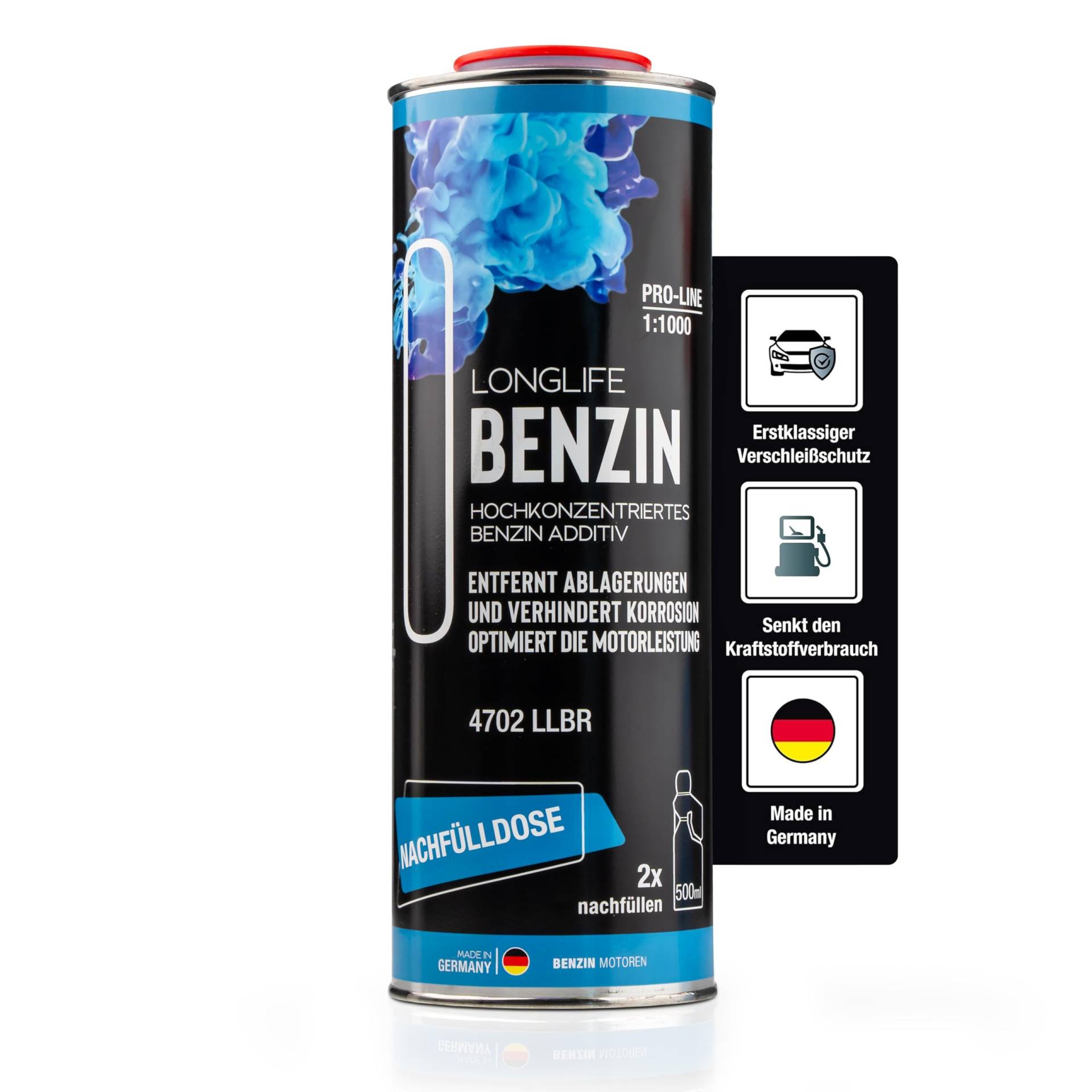 LIFETIME Longlife Benzin Additiv Pro-Line | Motorreiniger Benzin & Korrosionsschutz | 1x Flasche reicht für 1.000l Benzin | Erweiterte Schutzformel, Optimale Leistung & weniger Verbrauch - 1.000ml LIFETIME Longlife Benzin Additiv Pro-Line | Motorreiniger Benzin & Korrosionsschutz | 1x Flasche reicht für 1.000l Benzin | Erweiterte Schutzformel, Optimale Leistung & weniger Verbrauch - 1.000ml von LIFETIME