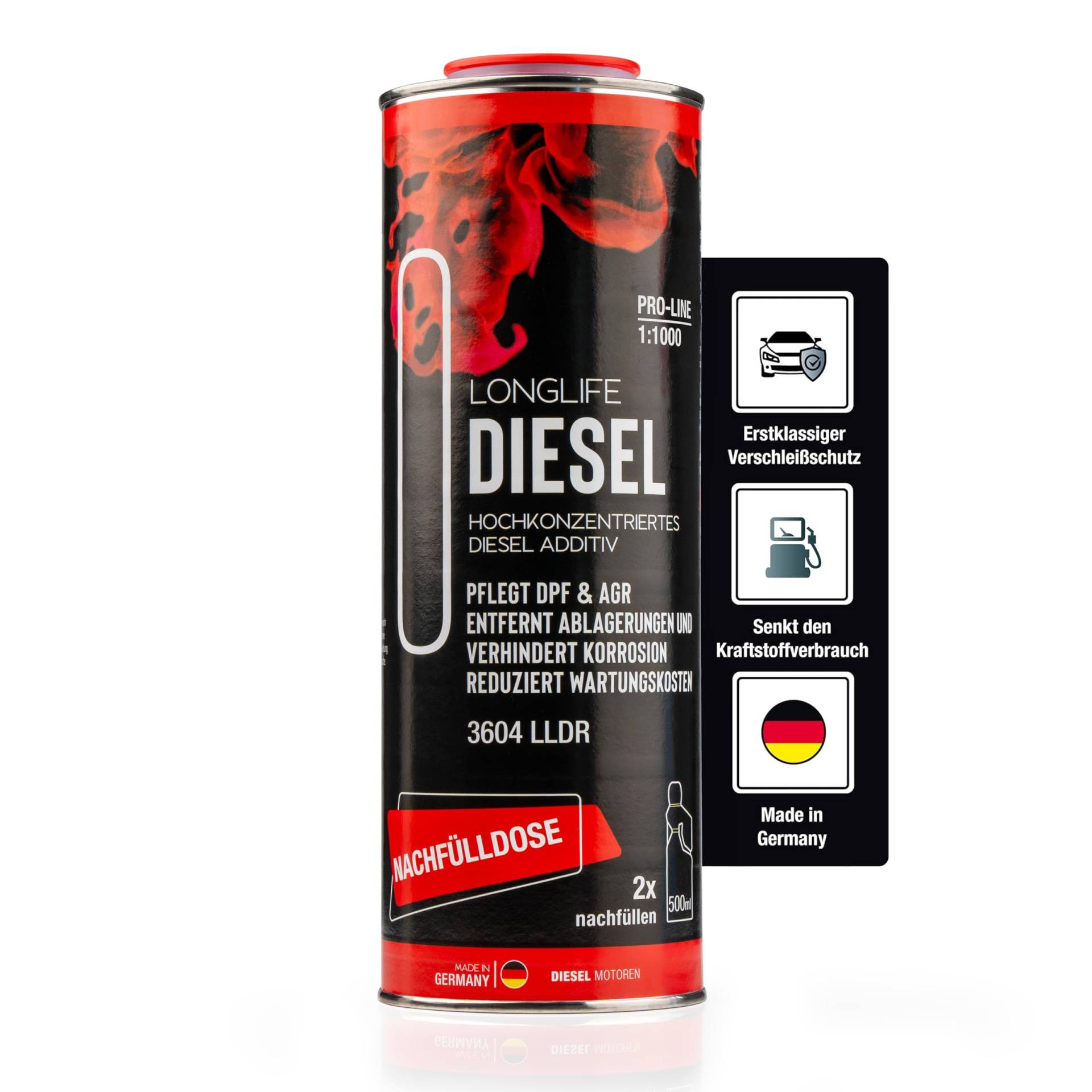 LIFETIME Longlife Diesel Additiv Konzentrat Pro-Line | Diesel Zusatz | Reicht für 20 Tankfüllungen | Diesel Reiniger I Diesel Systemreiniger I DPF Reiniger I Diesel Injektor Reiniger I 1.000ml LIFETIME Longlife Diesel Additiv Konzentrat Pro-Line | Diesel Zusatz | Reicht für 20 Tankfüllungen | Diesel Reiniger I Diesel Systemreiniger I DPF Reiniger I Diesel Injektor Reiniger I 1.000ml von LIFETIME