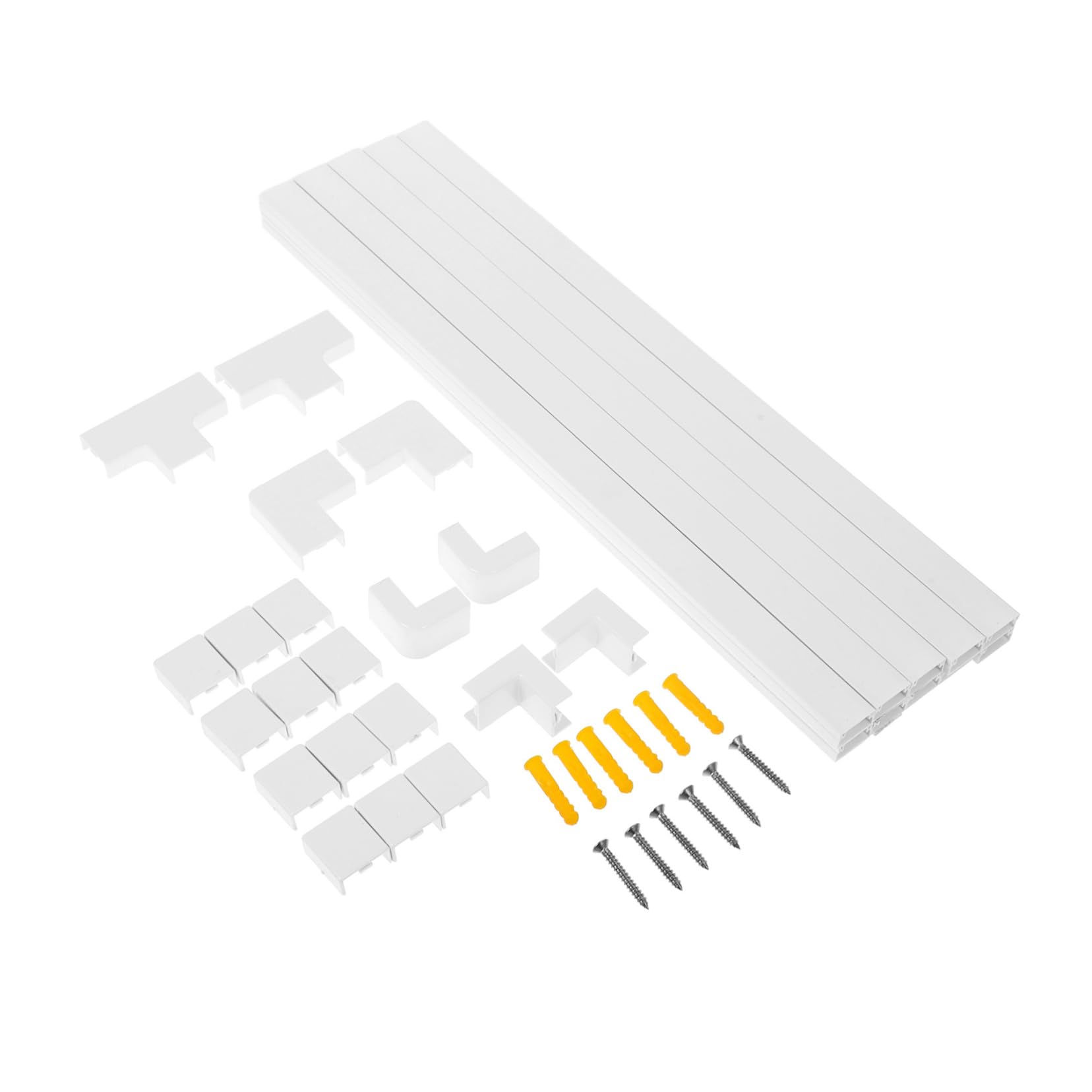 LIFKICH PVC Kabelkanal Set Kabelverstecker Für Wandmontage Selbstklebend Inkl Zubehör Und Schrauben Ideal Für TV LED Lichter Und Elektrowerkzeuge Kabelmanagement LIFKICH PVC Kabelkanal Set Kabelverstecker Für Wandmontage Selbstklebend Inkl Zubehör Und Schrauben Ideal Für TV LED Lichter Und Elektrowerkzeuge Kabelmanagement von LIFKICH