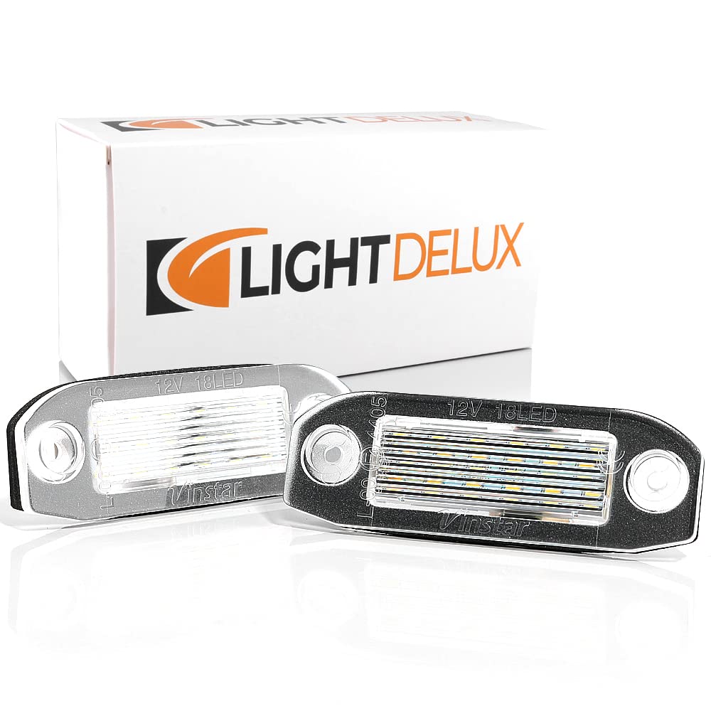 LIGHTDELUX LED Kennzeichenbeleuchtung Nummernschildbeleuchtung Kennzeichen mit Zulassung Canbus Plug&Play V-032501 von LIGHTDELUX