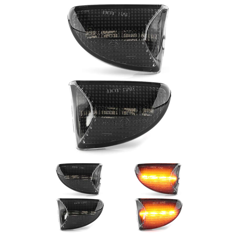 LIGHTDELUX Ersatz für 2 x LED Blinker Seitenblinker Blinkleuchte Kotflügel-Blinker mit E-Prüfzeichen Black Vision V-171310 LIGHTDELUX Ersatz für 2 x LED Blinker Seitenblinker Blinkleuchte Kotflügel-Blinker mit E-Prüfzeichen Black Vision V-171310 von LIGHTDELUX
