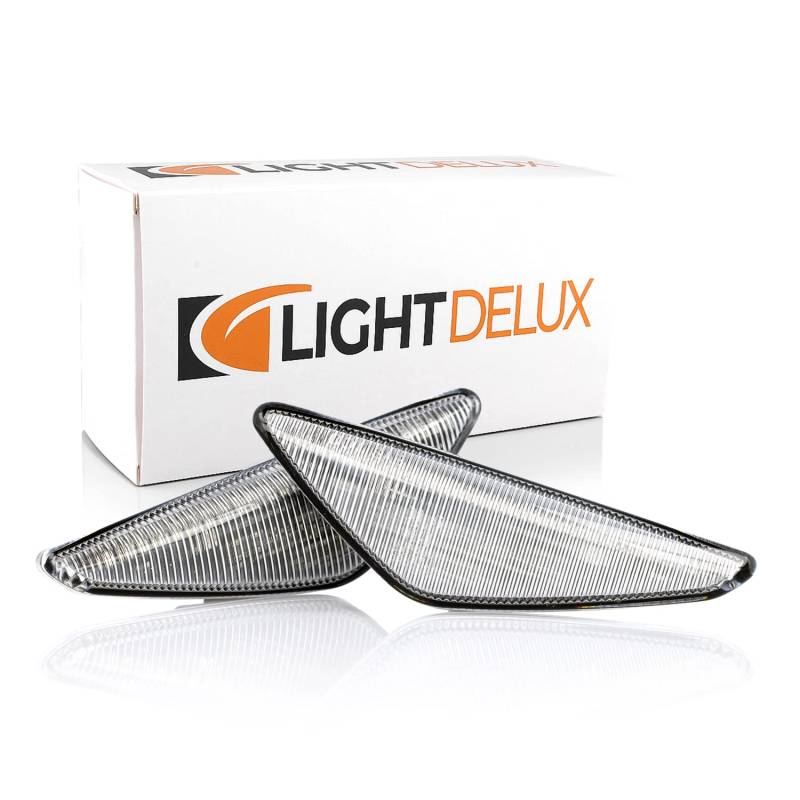 LIGHTDELUX Ersatz für 2 x LED Seitenblinker Blinker Kotflügel-Blinker links rechts ohne Fehlermeldung kompatibel mit BMW 3er E46 Coupe Cabrio V-17010327 von LIGHTDELUX