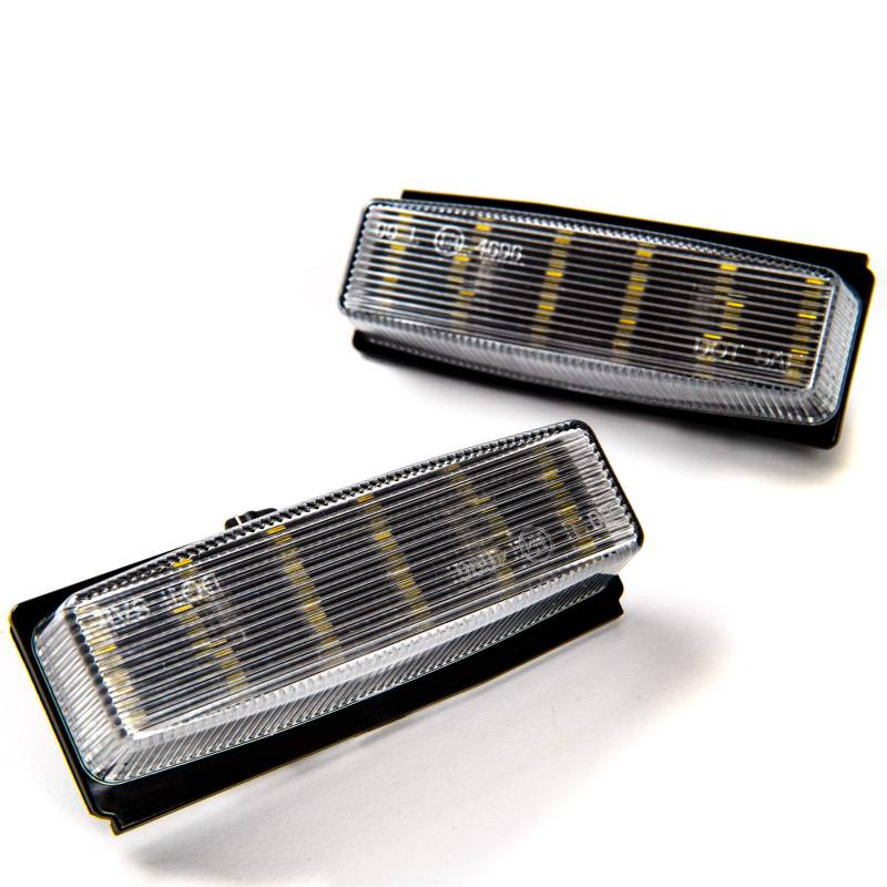 LIGHTDELUX Ersatz für 2x LED Kennzeichenbeleuchtung Nummernschildbeleuchtung PLUG&PLAY Canbus ohne Fehlermeldung mit Zulassung V-030508 von LIGHTDELUX