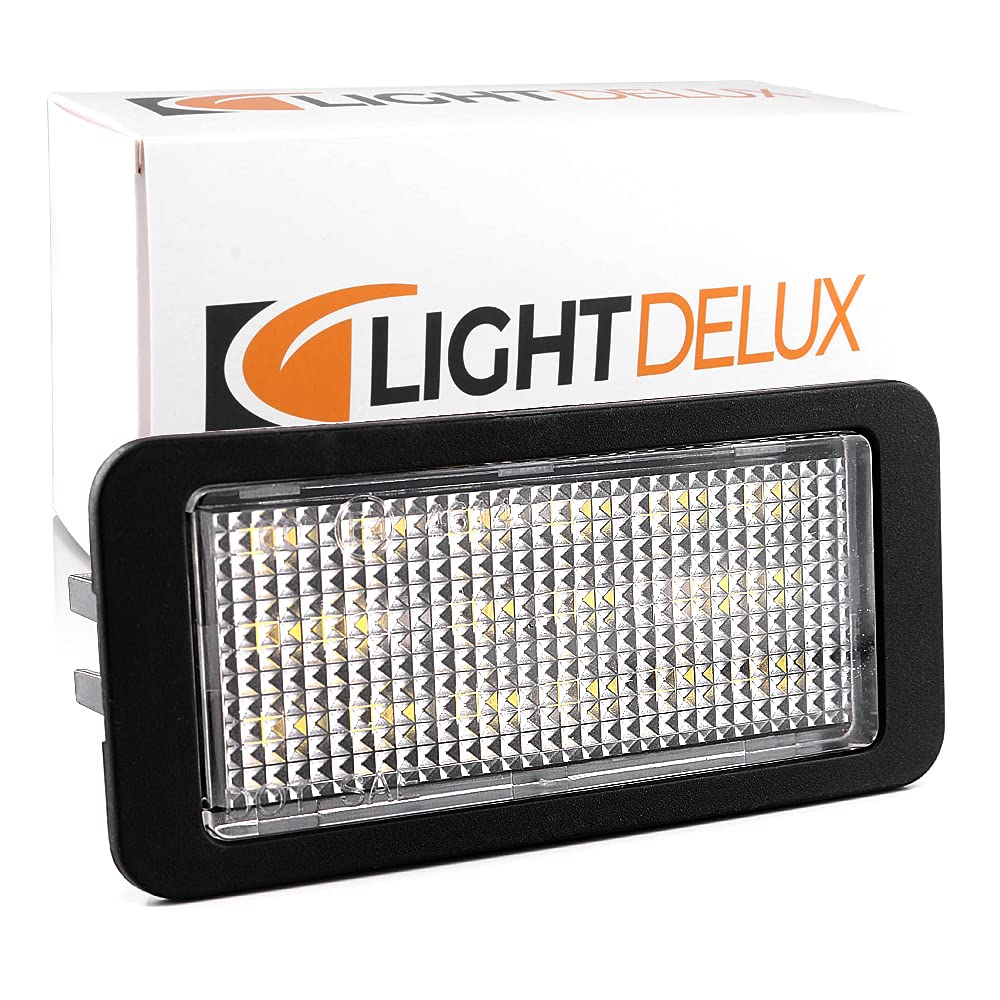 LIGHTDELUX Ersatz für LED Kennzeichenbeleuchtung Nummernschildbeleuchtung ohne Fehlermeldung mit E-Prüfzeichen V-030633 von LIGHTDELUX