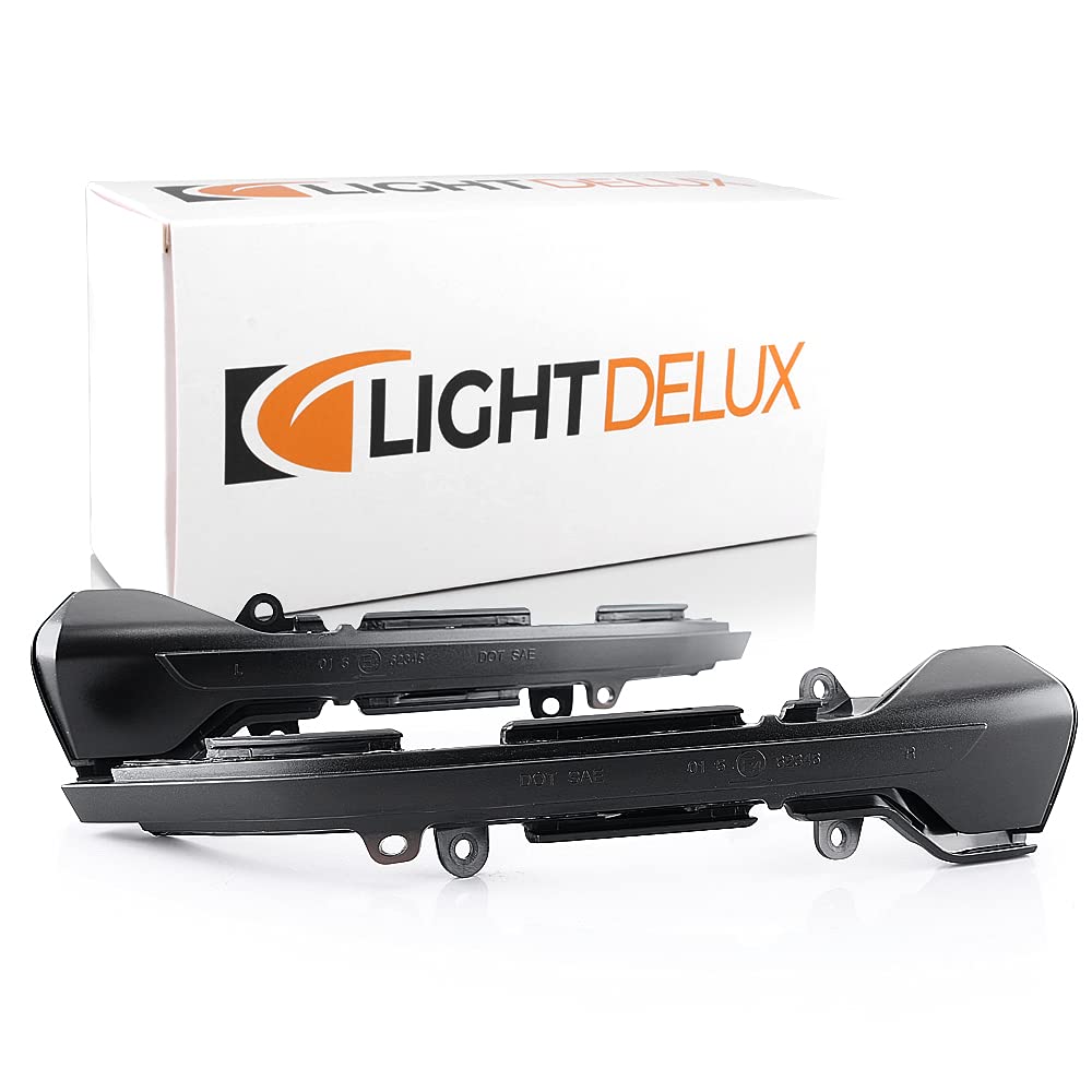 LIGHTDELUX Ersatz für LED Spiegelblinker Blinkleuchte Dynamisch Links Rechts Laufblinker mit Zulassung V-172601 von LIGHTDELUX
