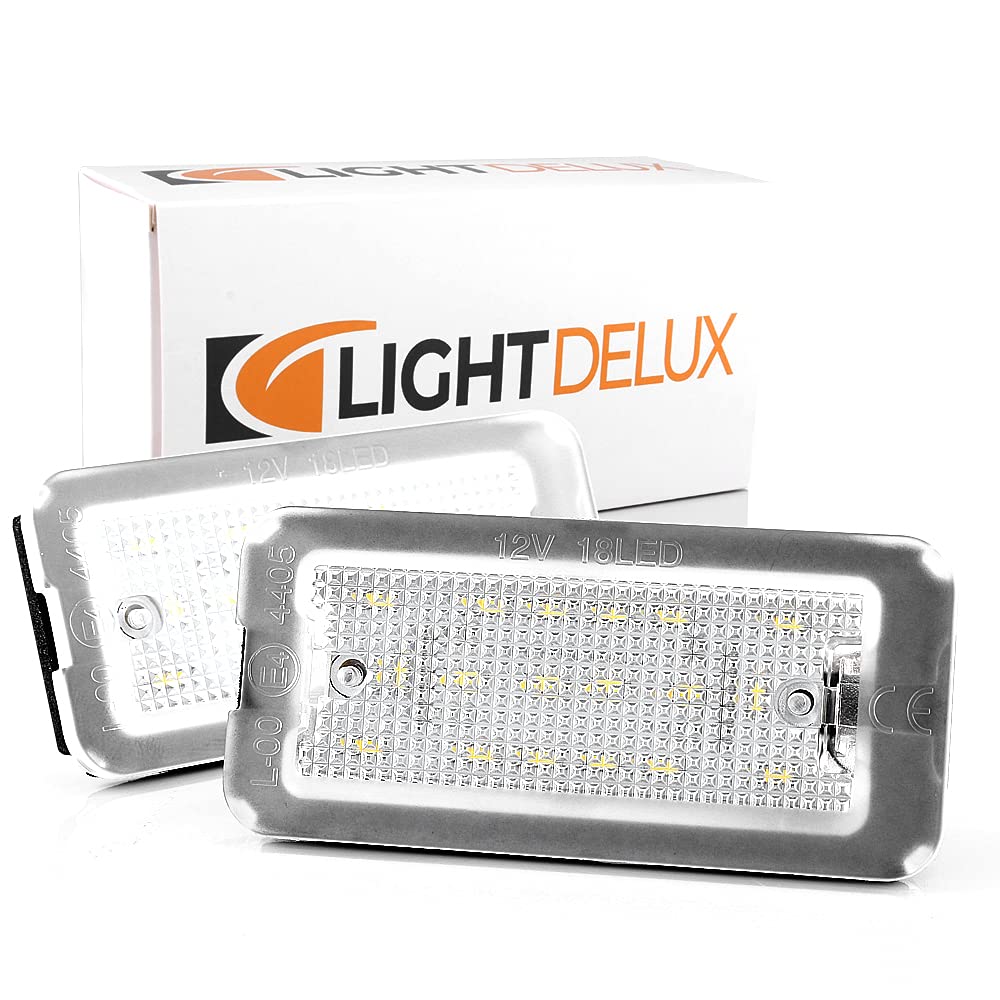 LIGHTDELUX LED Kennzeichenbeleuchtung Nummernschildbeleuchtung Canbus Plug&Play Ersatz für Fiat 500 / 500C V_03441501 von LIGHTDELUX