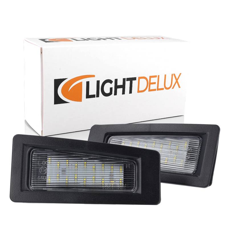 LIGHTDELUX LED Kennzeichenbeleuchtung Kennzeichenleuchte Nummernschildbeleuchtung Ersatz für MAZDA CX-3 (DK) MAZDA 3 (BM, BN) V-030505 von LIGHTDELUX